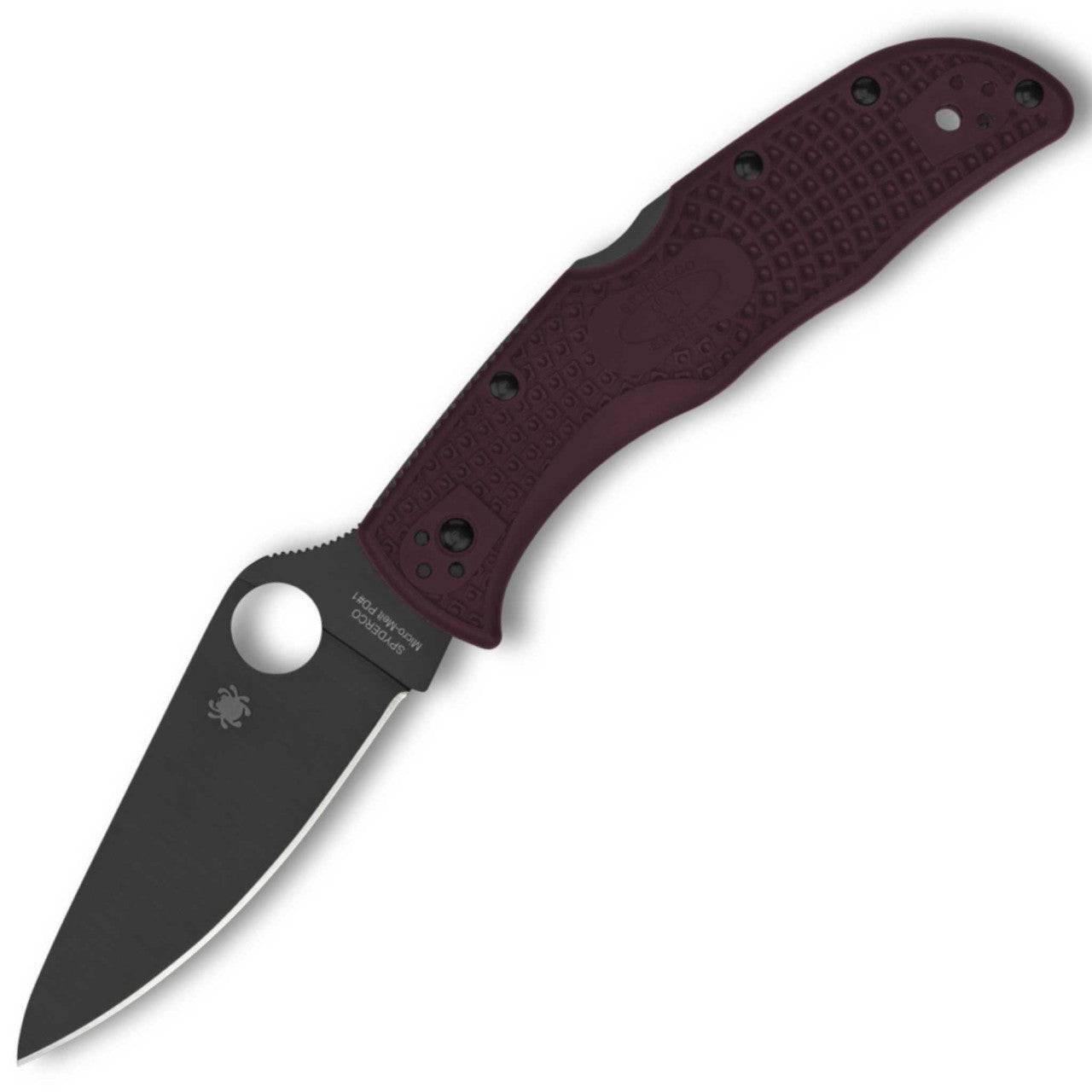 Spyderco C243BGBKP Endela Burgundy FRN Handle Folding Knife (3.41 Micro-Melt PD#1) - NORTH RIVER OUTDOORS