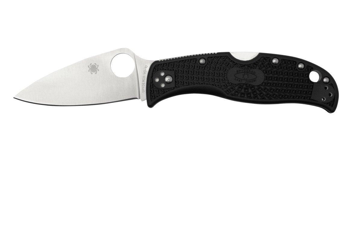 Spyderco C262PBK LeafJumper Folding Knife 3.09" VG10 Satin Leaf Shaped (USA) - NORTH RIVER OUTDOORS