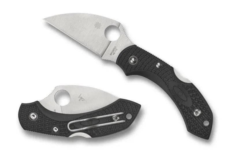 Spyderco Dragonfly 2 Wharncliffe Knife 2.28" Satin Plain Blade, Black Handles - NORTH RIVER OUTDOORS