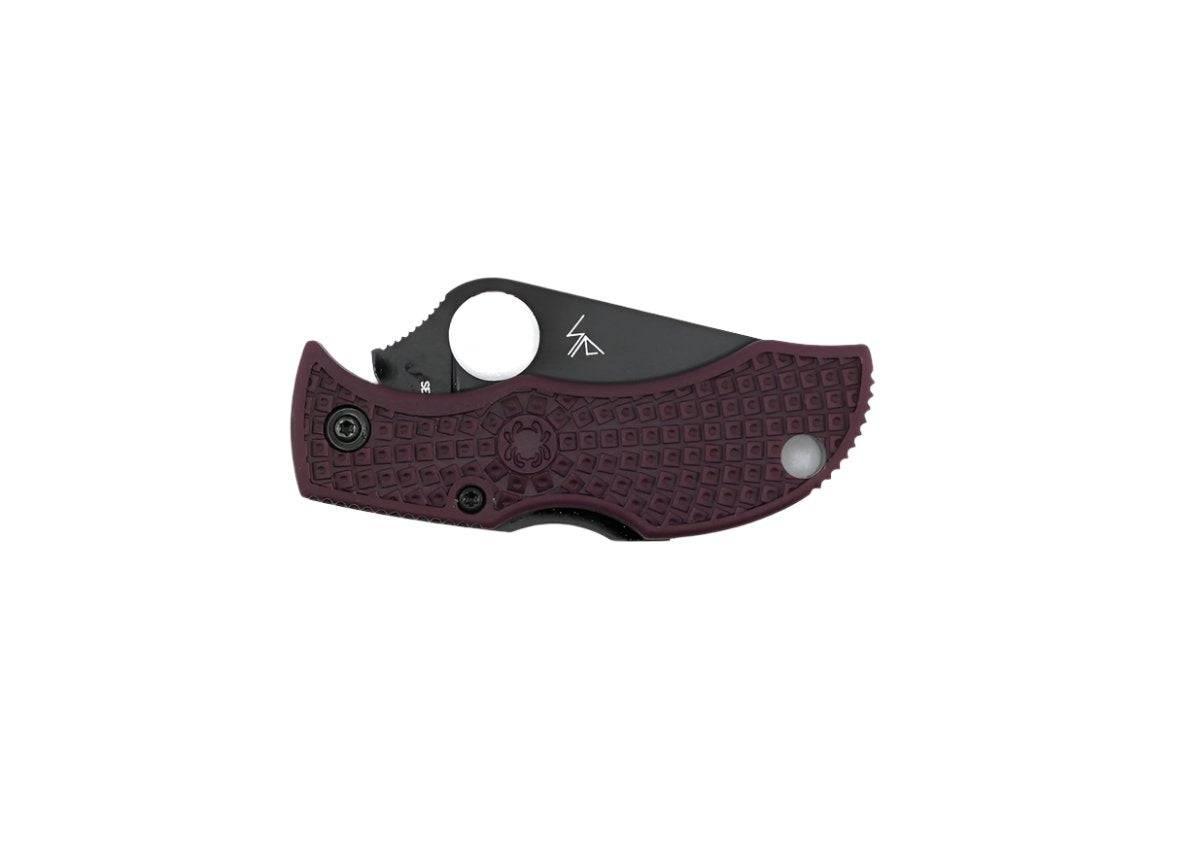 Spyderco Manbug Lightweight Pocket Knife 1.9" Burgundy FRN Sprint Run - NORTH RIVER OUTDOORS