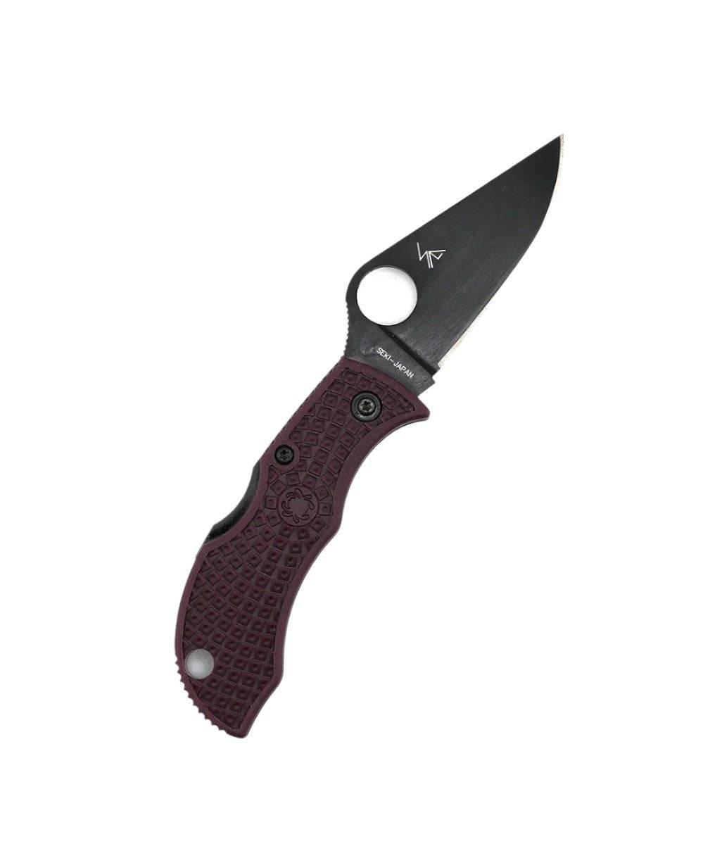 Spyderco Manbug Lightweight Pocket Knife 1.9" Burgundy FRN Sprint Run - NORTH RIVER OUTDOORS