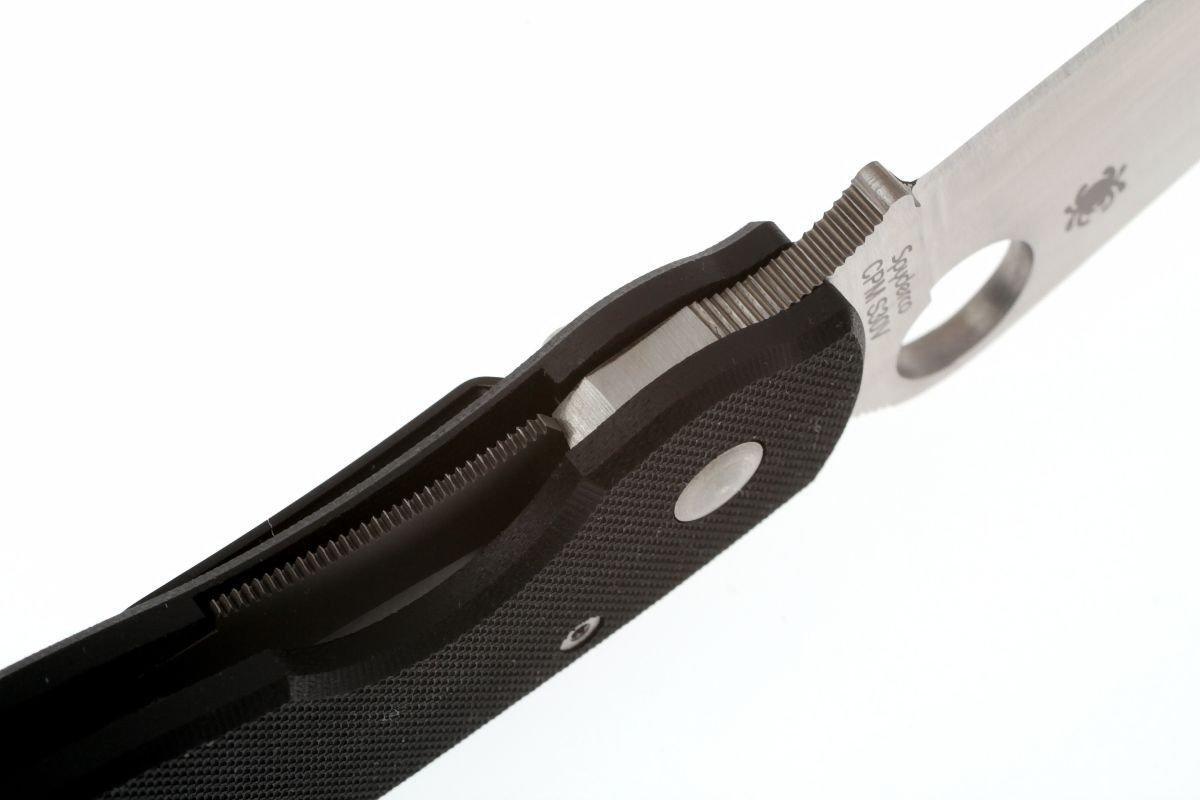 Spyderco Military Folding Knife 4" S30V Satin Plain Blad, Black G10 (USA) - NORTH RIVER OUTDOORS