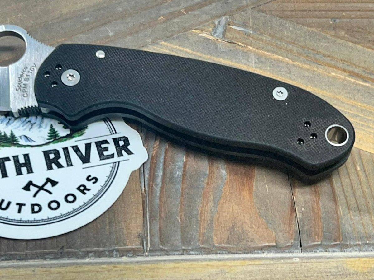Spyderco Para 3 C223GPDBL Knife 3" S110V Satin Black G10 (USA) - NORTH RIVER OUTDOORS