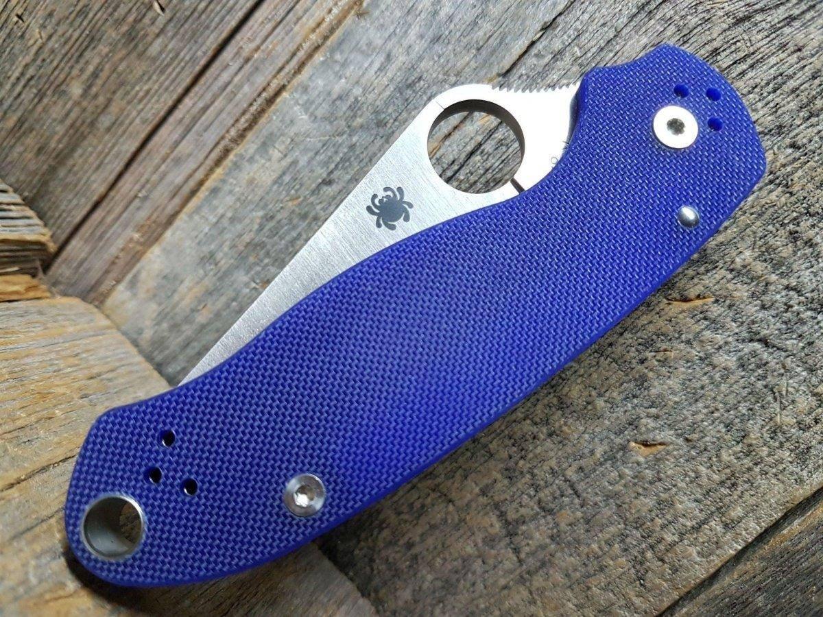 Spyderco Para 3 C223GPDBL Knife 3" S110V Satin Dark Blue G10 (USA) - NORTH RIVER OUTDOORS