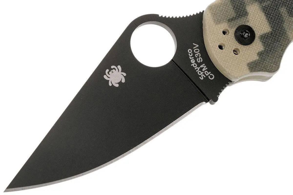 Spyderco Para 3 Knife 3" CPM-S45VN Black Plain Blade, Digital Camo G10 Handles - NORTH RIVER OUTDOORS