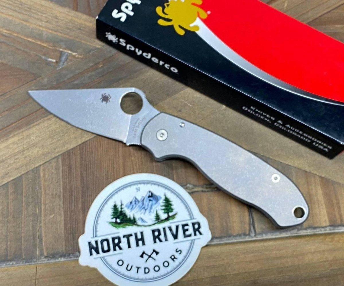 Spyderco Para 3 S45VN Titanium Custom (3" Satin) - NORTH RIVER OUTDOORS