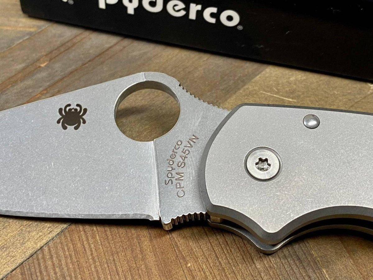 Spyderco Para 3 S45VN Titanium Custom (3" Satin) - NORTH RIVER OUTDOORS
