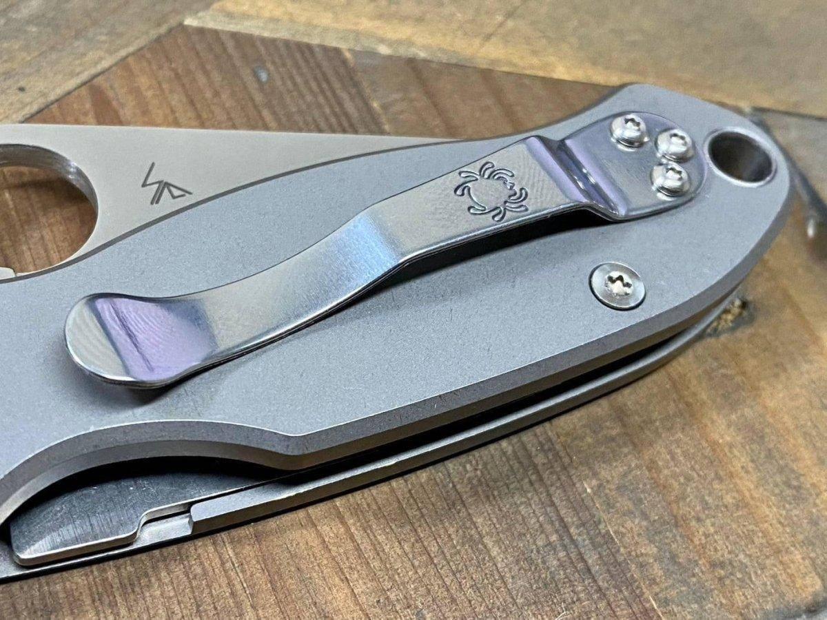 Spyderco Para 3 S45VN Titanium Custom (3" Satin) - NORTH RIVER OUTDOORS