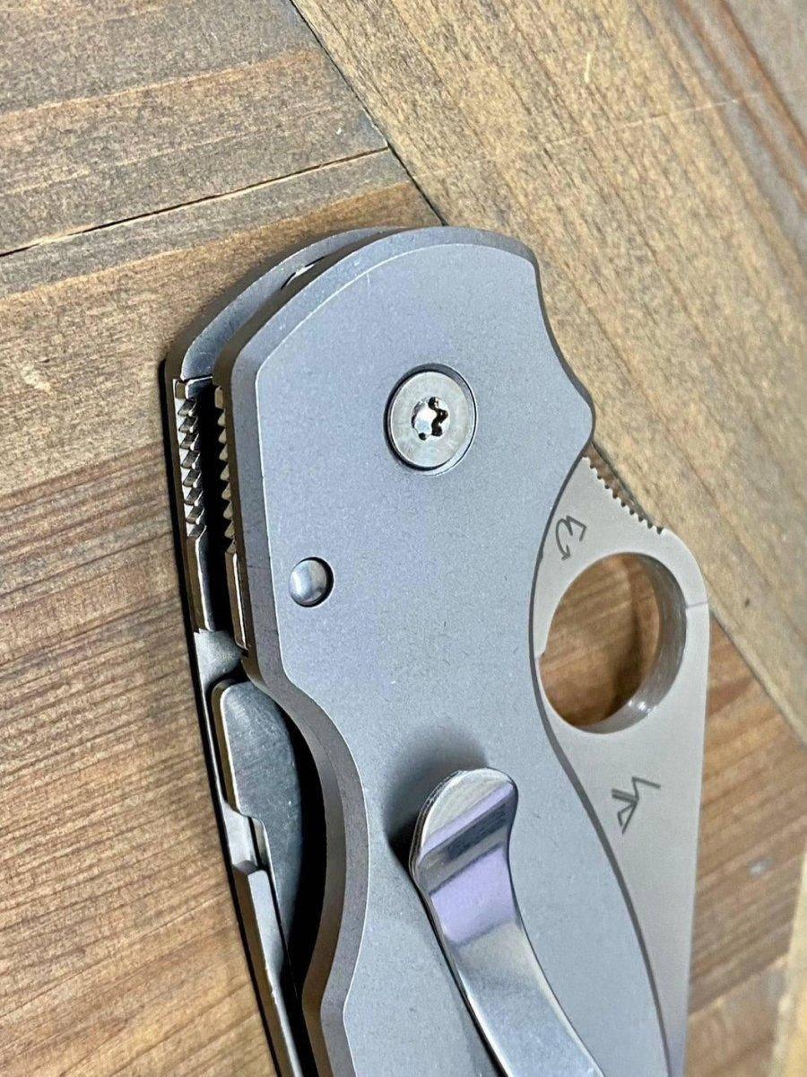 Spyderco Para 3 S45VN Titanium Custom (3" Satin) - NORTH RIVER OUTDOORS