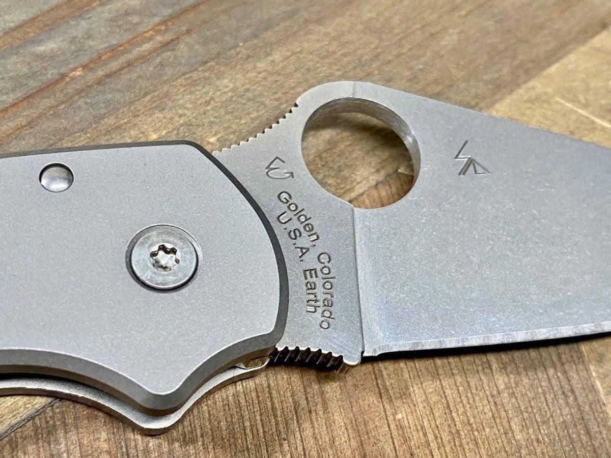 Spyderco Para 3 S45VN Titanium Custom (3" Satin) - NORTH RIVER OUTDOORS