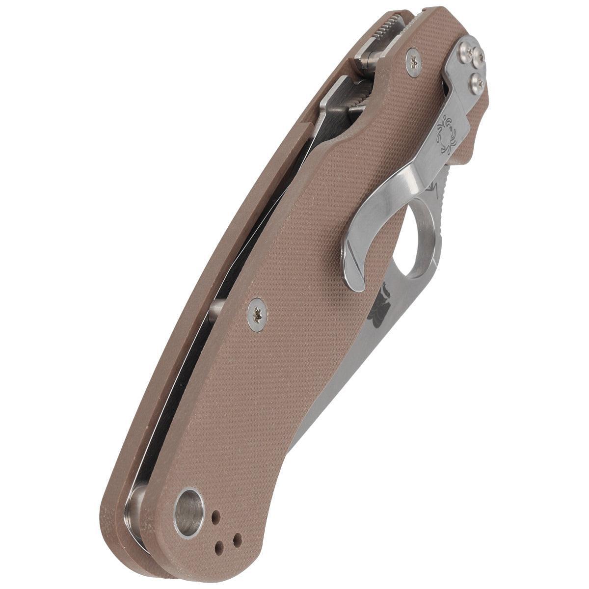 Spyderco Paramilitary 2 Sprint Run C81GPBN15V2 Folding Knife 3.45" CPM-15V Stonewashed Brown G10 (USA) - NORTH RIVER OUTDOORS