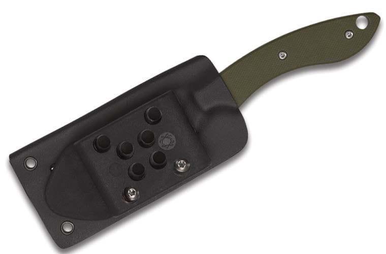 Spyderco Stok Bowie Fixed Blade Knife 2.95" Satin Plain Blade, OD Green G10 - NORTH RIVER OUTDOORS