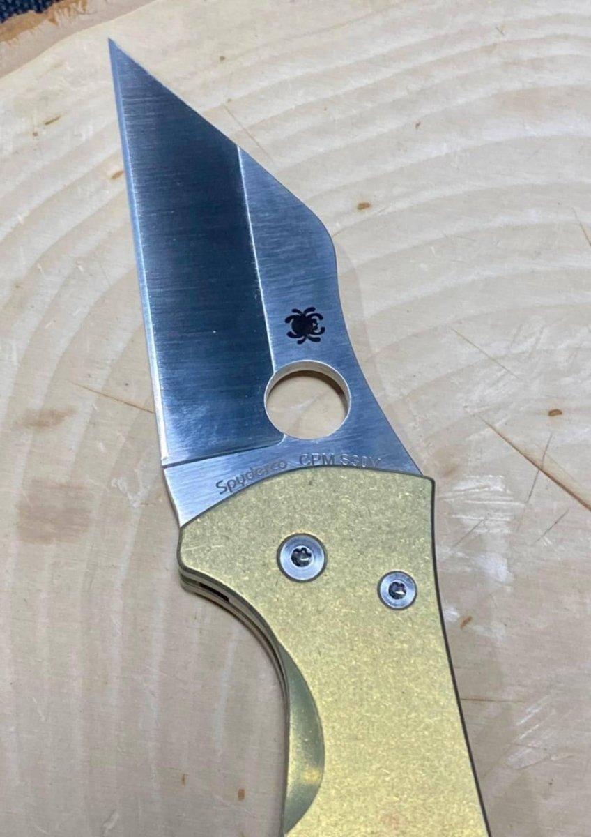 Spyderco Yojimbo 2 Custom Folding Knife 3.2" S30V Titanium Handles - NORTH RIVER OUTDOORS