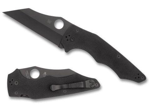Spyderco YoJumbo Blackout Folding Knife 3.98" S30V Black Blade - NORTH RIVER OUTDOORS
