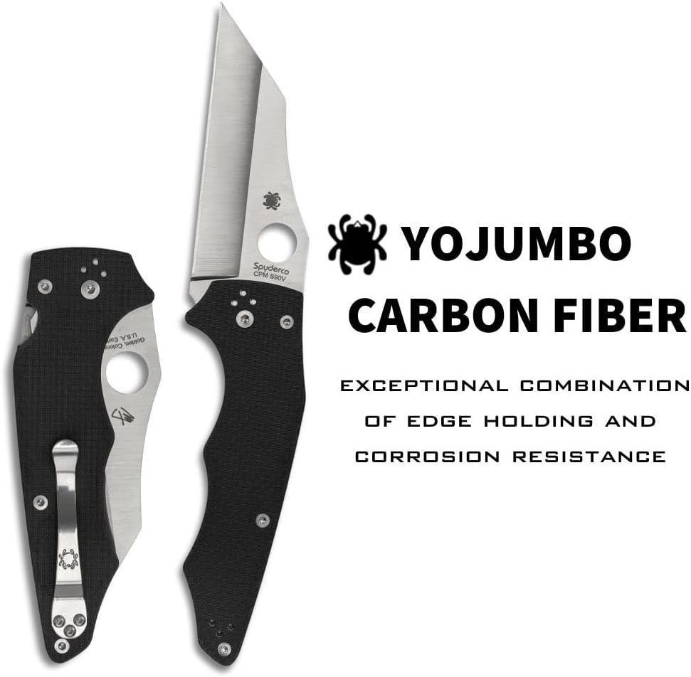 Spyderco YoJumbo C253CFP Sprint Run Folding Knife 3.98" CPM S90V CF - NORTH RIVER OUTDOORS