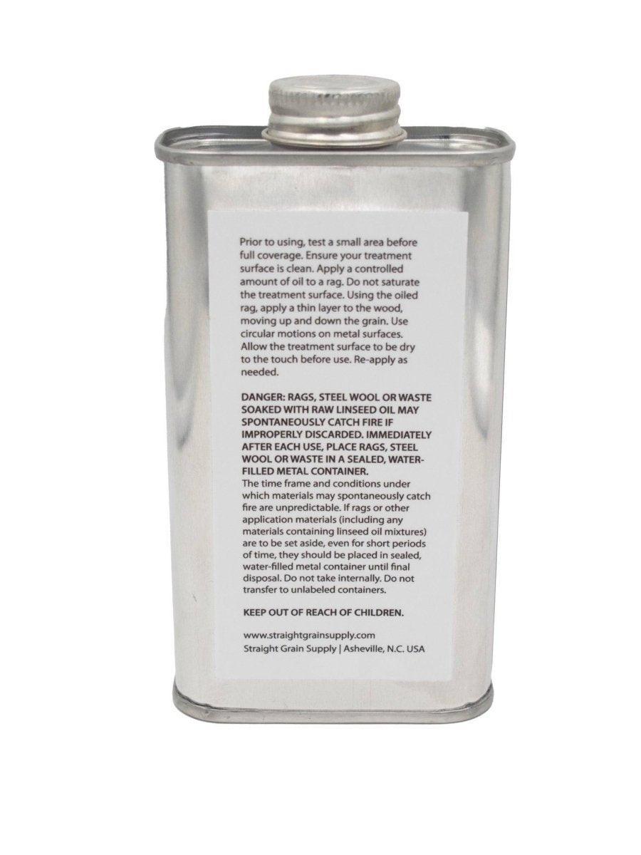 Boiled Linseed Oil 8oz Metal Container (USA) - NORTH RIVER OUTDOORS