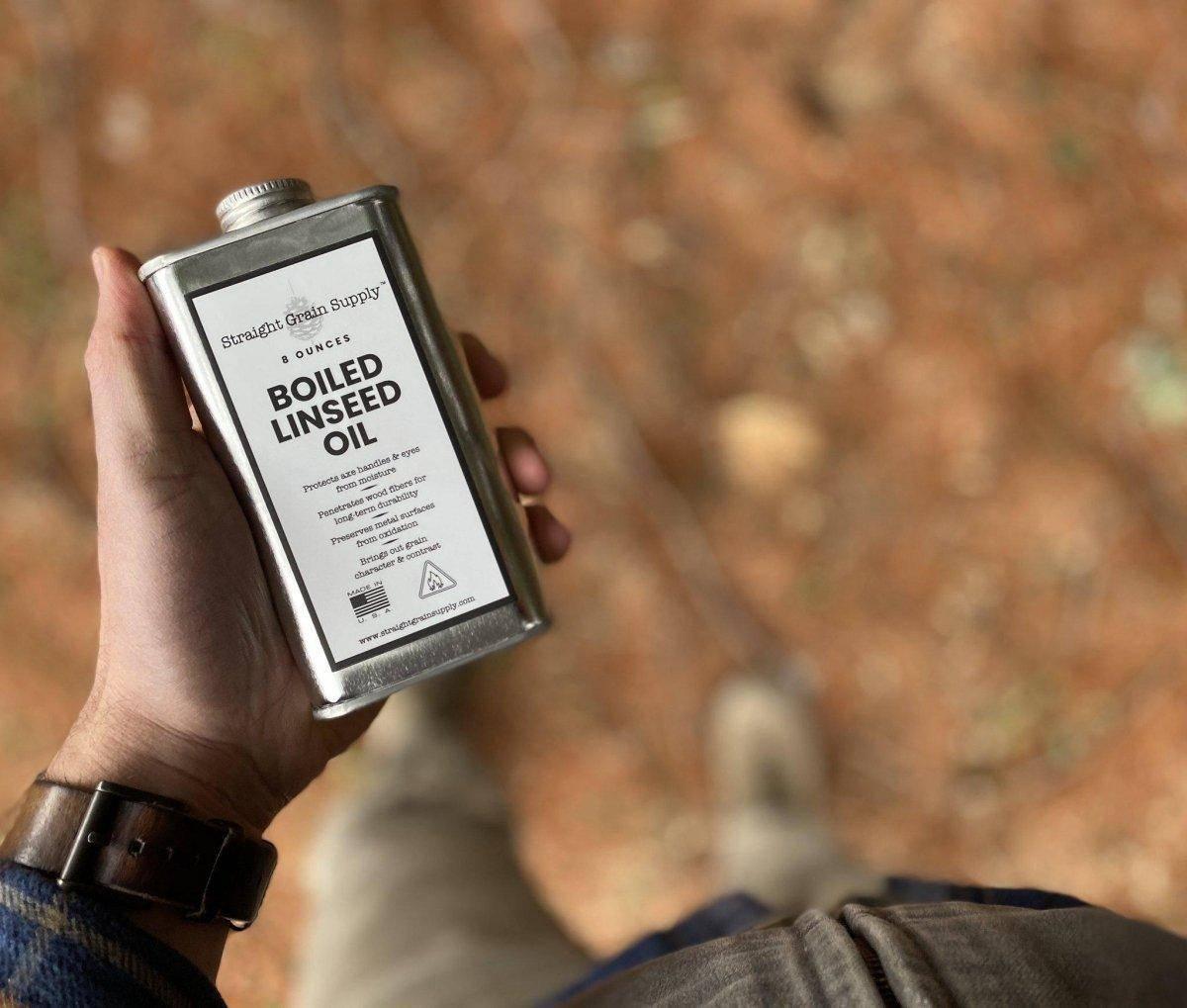 Boiled Linseed Oil 8oz Metal Container (USA) - NORTH RIVER OUTDOORS