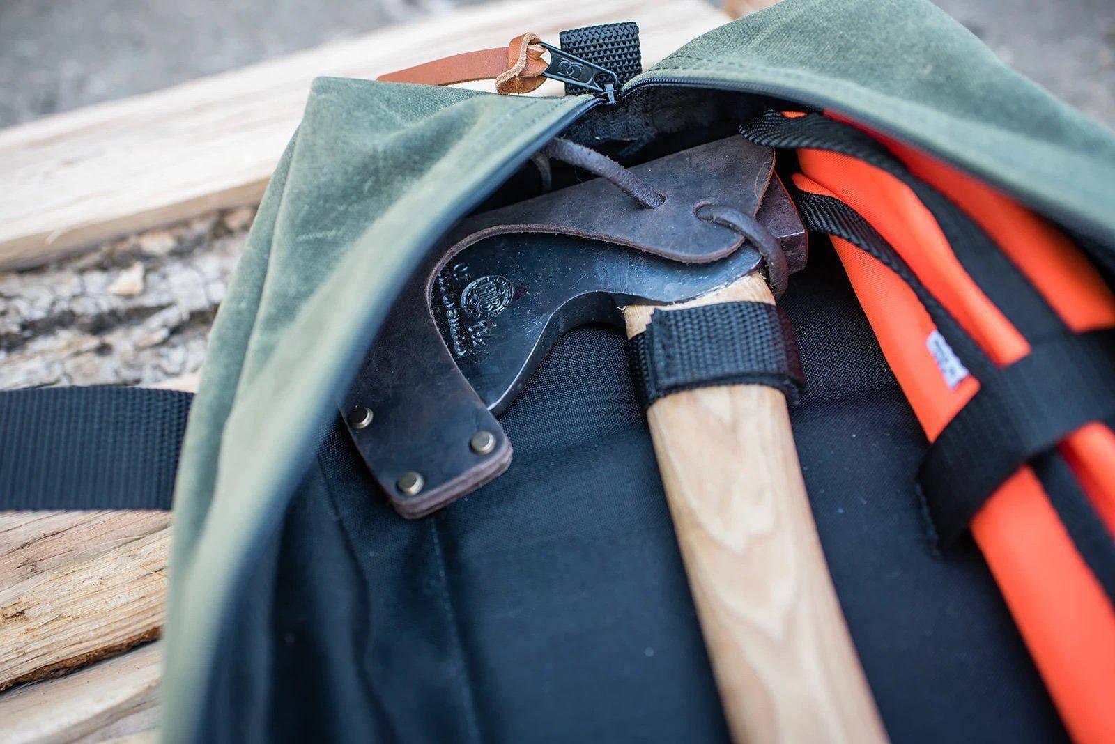 Straight Grain Supply Axe and Utility Bag - Olive - NORTH RIVER OUTDOORS