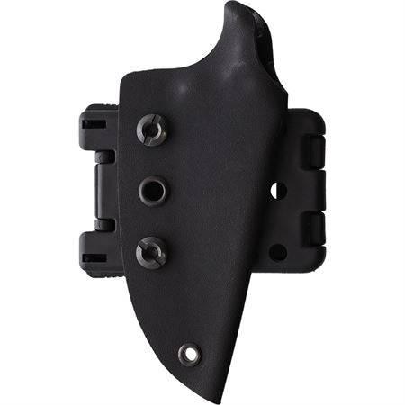 Stroup Knives Mini1 EDC Fixed Blade Knife 3.125" 1095 Hand Carved Pike Blade Milled Black G10 Handles Kydex Sheath - NORTH RIVER OUTDOORS