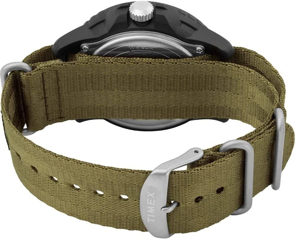 Timex Gallatin Nylon Slip-Thru Watch - Solar Green/Black Dial - NORTH RIVER OUTDOORS