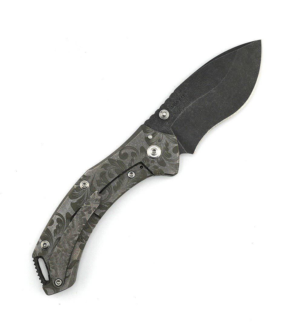Custom Engraved Toor Knives XT1 Bravo Carbon Fiber Folding Knife CPM S35VN (USA) - NORTH RIVER OUTDOORS