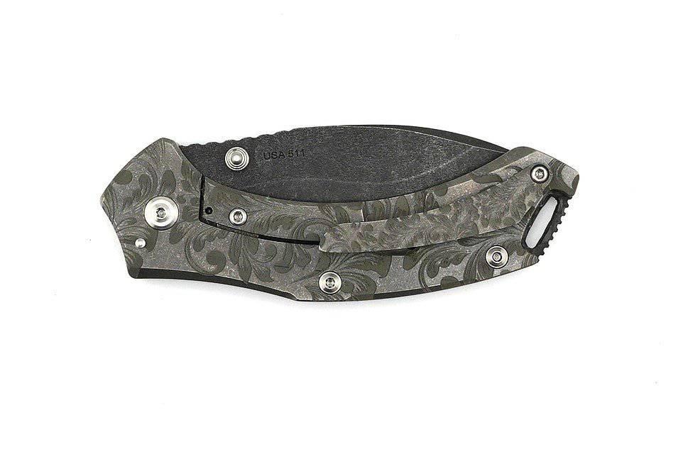 Custom Engraved Toor Knives XT1 Bravo Carbon Fiber Folding Knife CPM S35VN (USA) - NORTH RIVER OUTDOORS