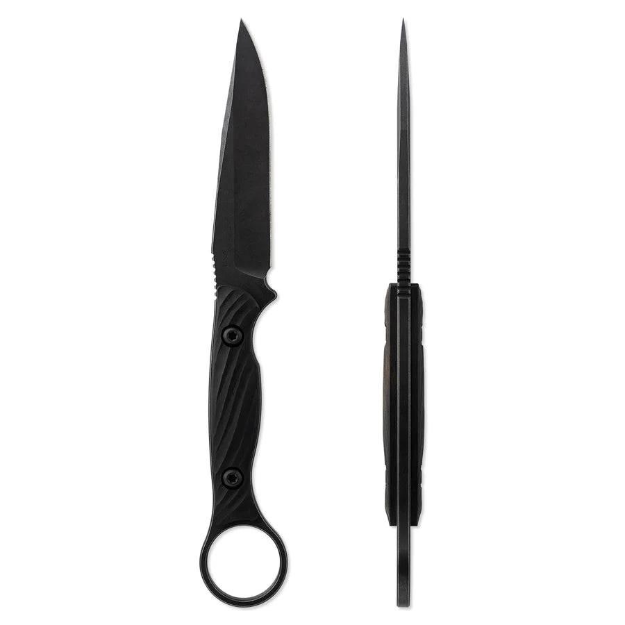 Toor Anaconda Outlaw Fixed Blade 3.75" CPM-3V Black Oxide Drop Point Ebony Wood Handles (USA) - NORTH RIVER OUTDOORS