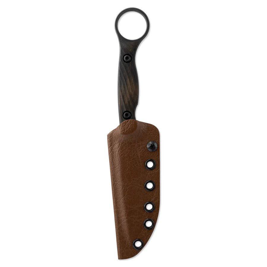 Toor Anaconda Outlaw Fixed Blade 3.75" CPM-3V Black Oxide Drop Point Ebony Wood Handles (USA) - NORTH RIVER OUTDOORS