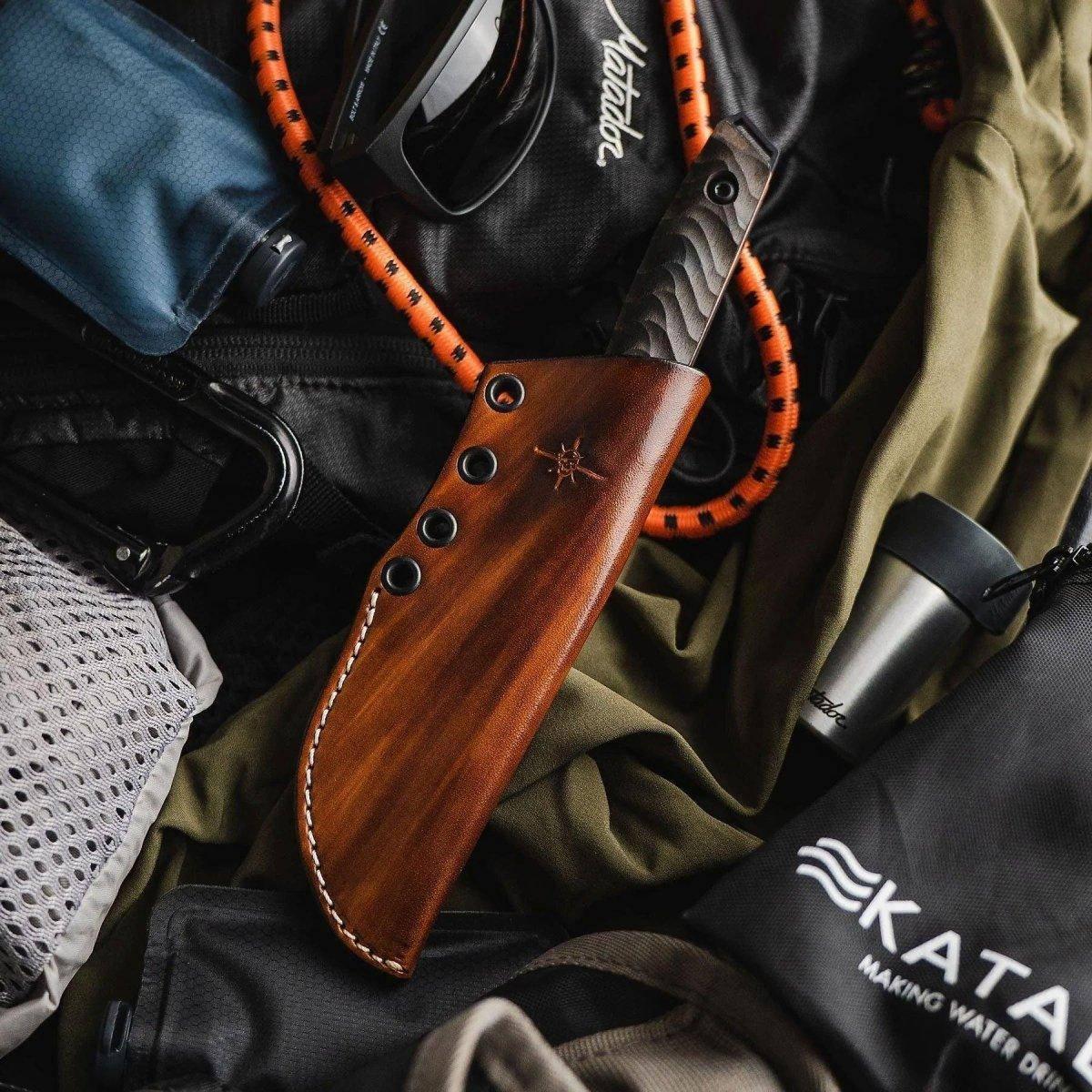 Toor Field 3.0 Fixed Blade Knife 3.625" CPM-154 Battleship Gray Drop Point Ebony Wood (USA) - NORTH RIVER OUTDOORS