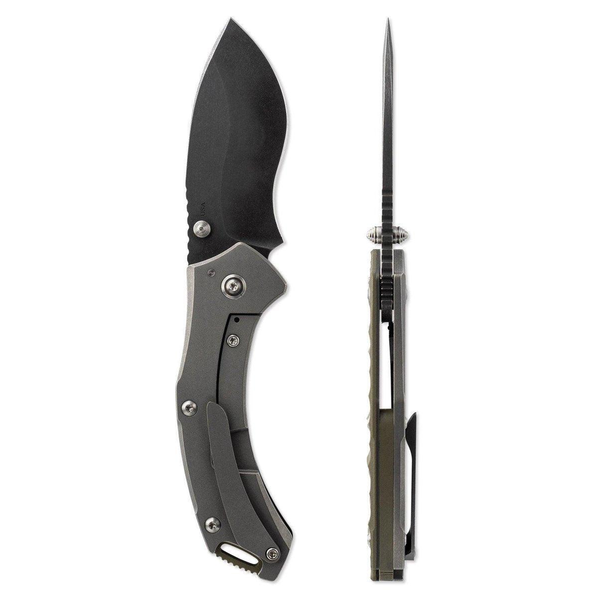 Toor Knives XT1 Bravo G10 OD Green Ti Folding Knife S35VN (USA) - NORTH RIVER OUTDOORS