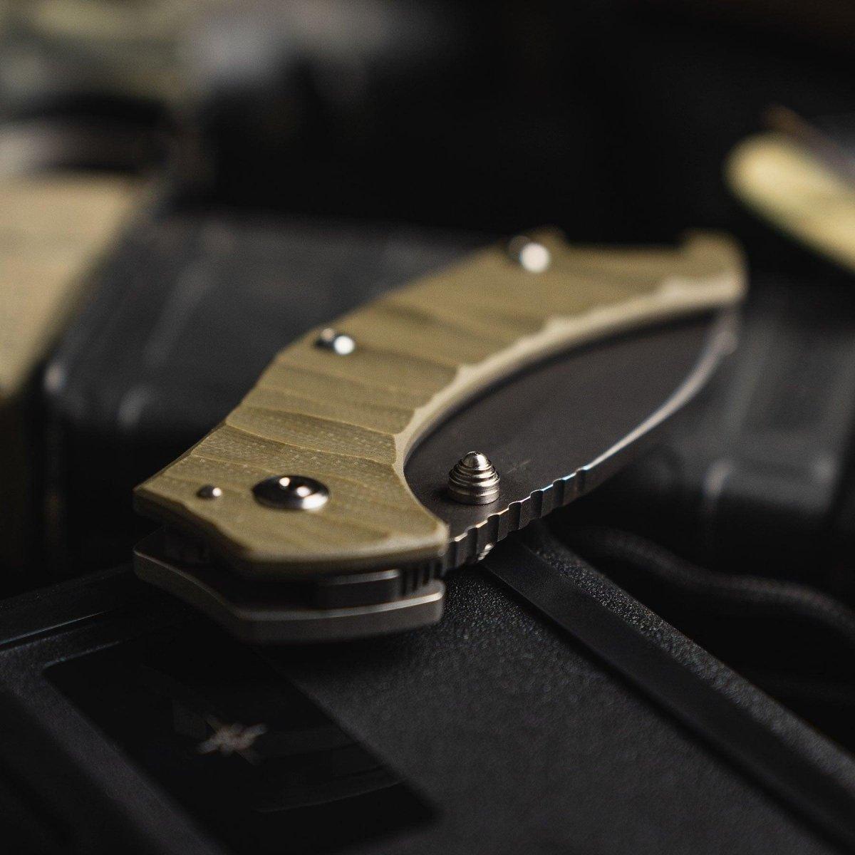 Toor Knives XT1 Bravo G10 OD Green Ti Folding Knife S35VN (USA) - NORTH RIVER OUTDOORS