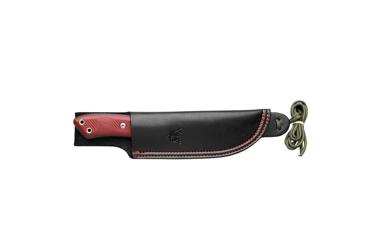 TOPS CPCKFE-01 Camp Creek Fire Edition Tumbled S35VN Red Black G10 Fixed Blade - NORTH RIVER OUTDOORS