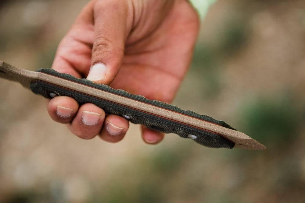 TOPS Knives CUMA TAK-RI 3.5 Fixed 7" Tan Kukri Blade Micarta Onlays Nylon Sheath - NORTH RIVER OUTDOORS