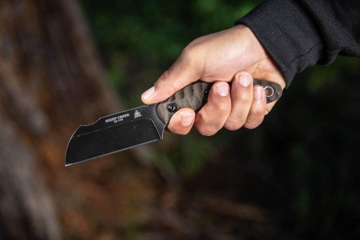 TOPS Sheep Creek SPCK-01 Rough Terrain 154CM Green Canvas Fixed Blade (USA) - NORTH RIVER OUTDOORS