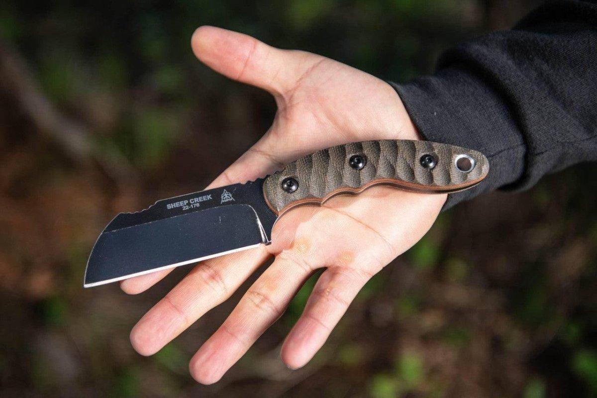 TOPS Sheep Creek SPCK-01 Rough Terrain 154CM Green Canvas Fixed Blade (USA) - NORTH RIVER OUTDOORS