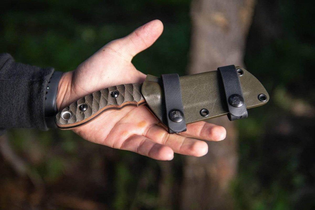 TOPS Sheep Creek SPCK-01 Rough Terrain 154CM Green Canvas Fixed Blade (USA) - NORTH RIVER OUTDOORS