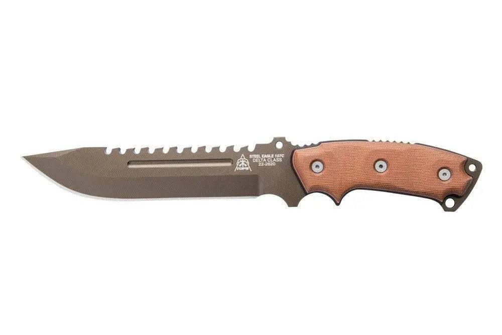 TOPS Steel Eagle 107C Delta Class Midnight Bronze Drop Point Knife (USA) - NORTH RIVER OUTDOORS