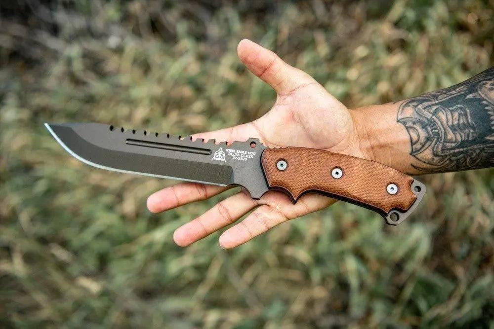 TOPS Steel Eagle 107C Delta Class Midnight Bronze Drop Point Knife (USA) - NORTH RIVER OUTDOORS