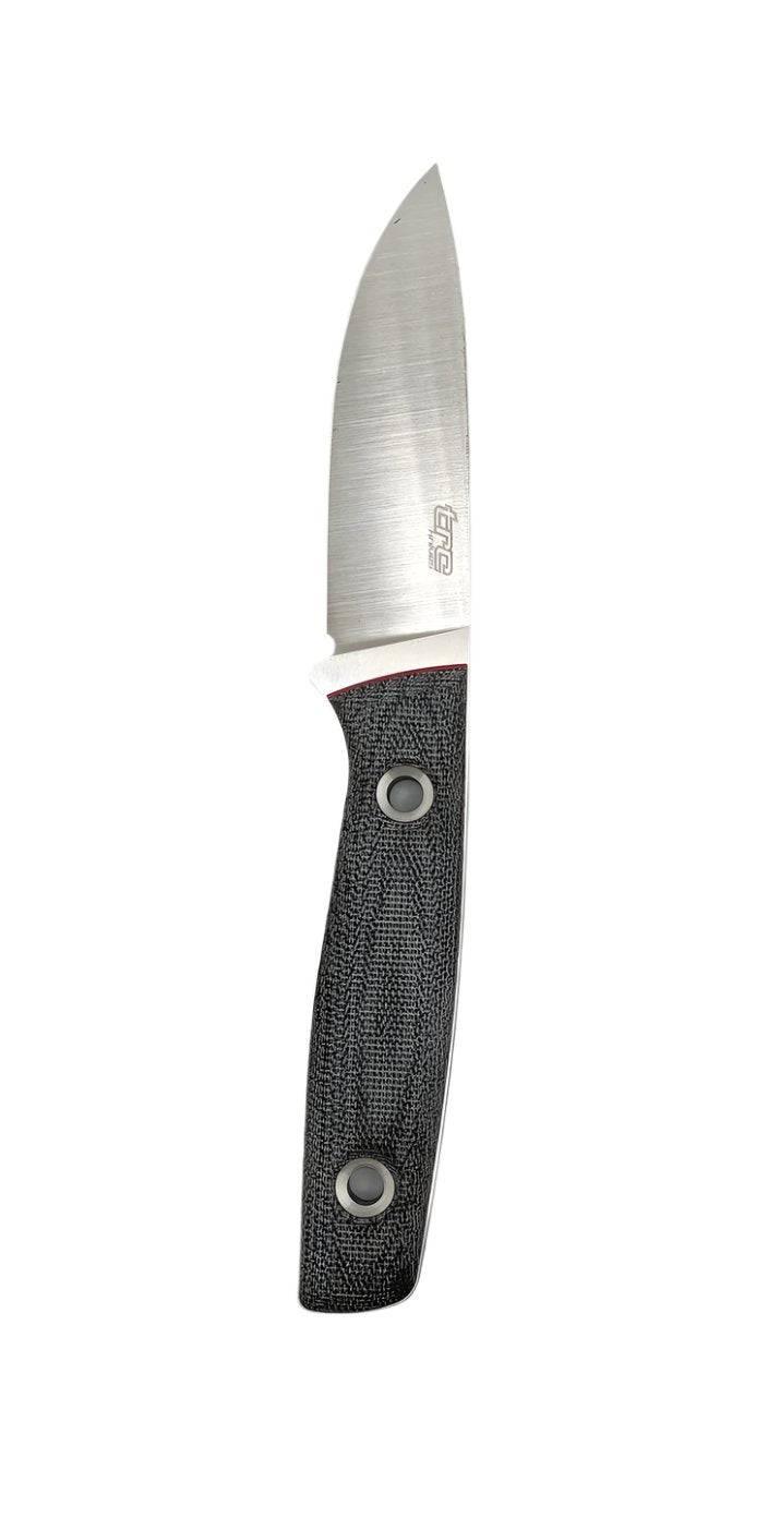 TRC Classic Freedom Satin Fixed Blade Black Canvas Micarta Red Liner Sheath - NORTH RIVER OUTDOORS