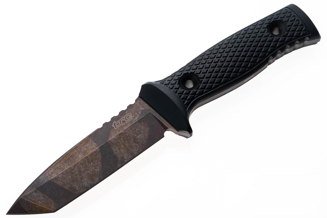 TRC M-1XT Elmax - Black G-10 - Apocalyptic Finish - Kydex Sheath - NORTH RIVER OUTDOORS