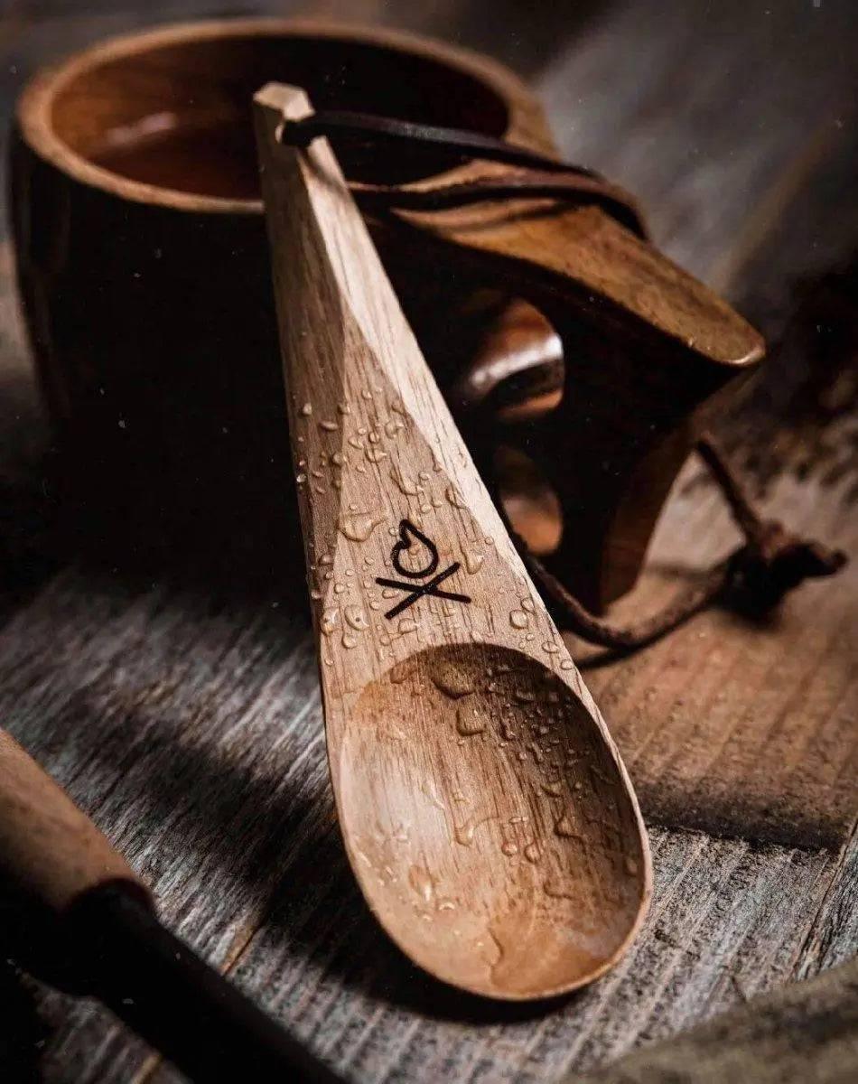 Uberleben Dursten Kanu Spoon | Handcrafted Traditional Wooden Spoon - NORTH RIVER OUTDOORS