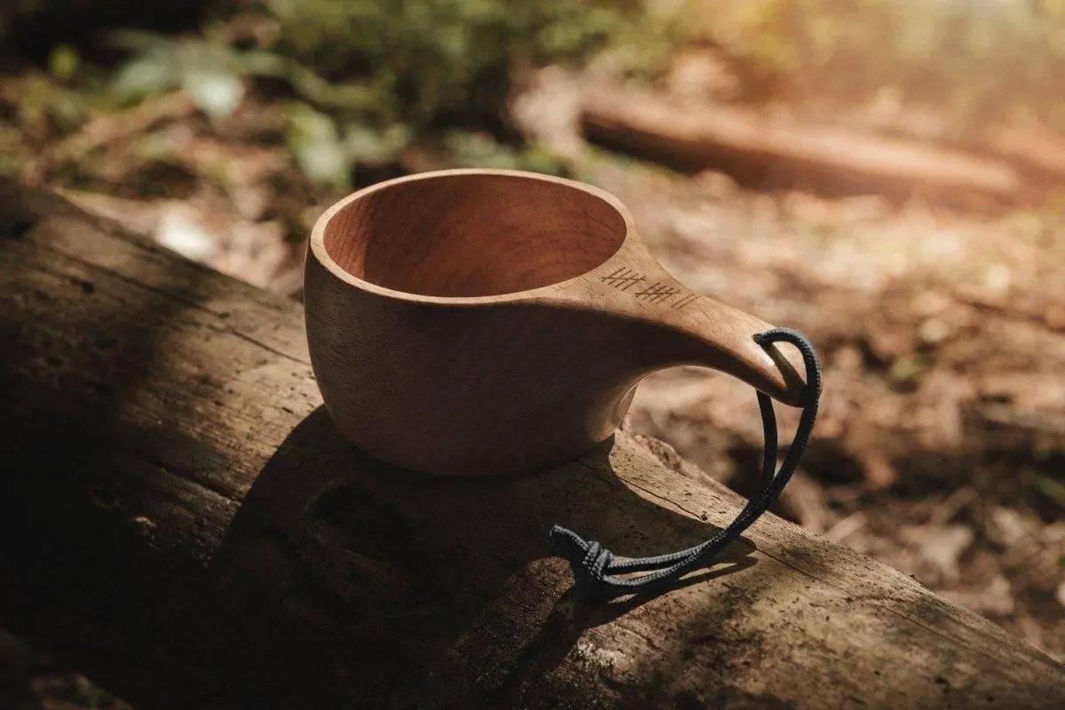 Uberleben Dursten Lore 12oz Kuksa | Handcrafted Traditional Wooden Cup - NORTH RIVER OUTDOORS