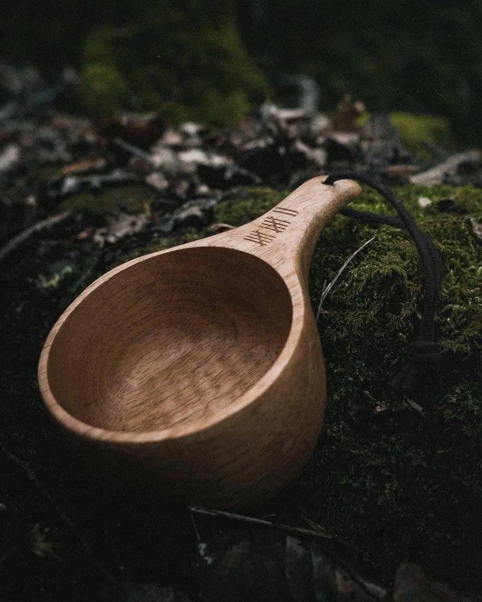 Uberleben Dursten Lore 12oz Kuksa | Handcrafted Traditional Wooden Cup - NORTH RIVER OUTDOORS