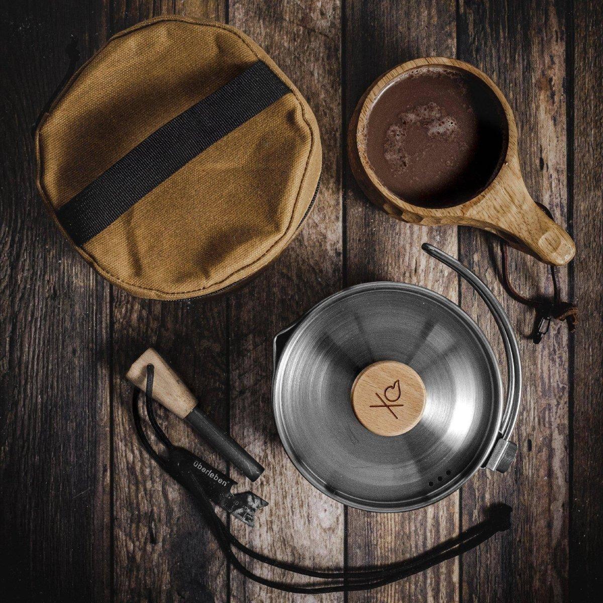 Uberleben Kessel 2.0 Pot + Waxed Canvas - NORTH RIVER OUTDOORS