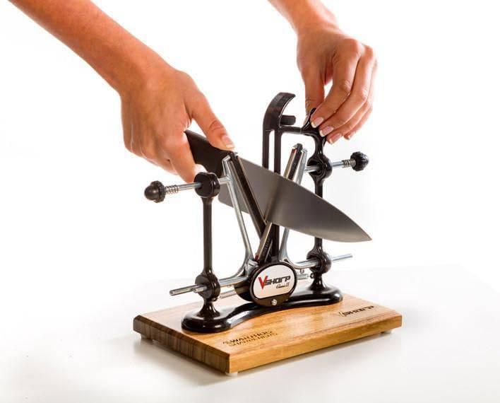 Warthog V-Sharp Elite A4 Knife Sharpener (Includes Wooden Base) - NORTH RIVER OUTDOORS