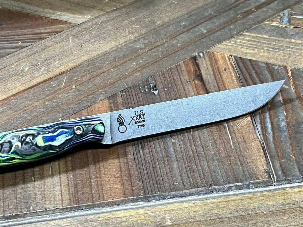 Custom White River Exodus 3 Fixed Blade Knife 3.88" S35VN Burl G10 Hybrid Handle (USA) - NORTH RIVER OUTDOORS