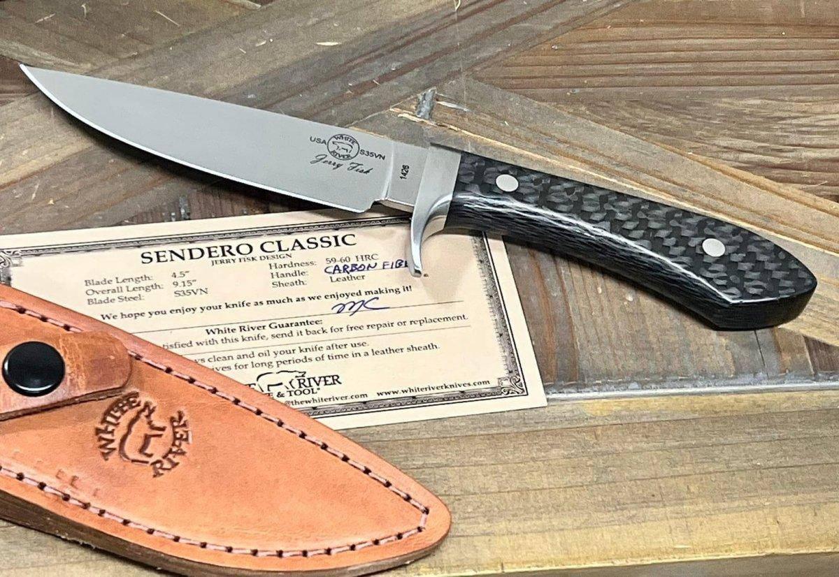 Custom White River Sendero Classic Carbon Fiber Handle S35VN (USA) - NORTH RIVER OUTDOORS
