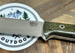 Bark River Mini Kephart Knife 3V Evergreen Burlap Handles White Liners Mosaic Pins (USA) from NORTH RIVER OUTDOORS