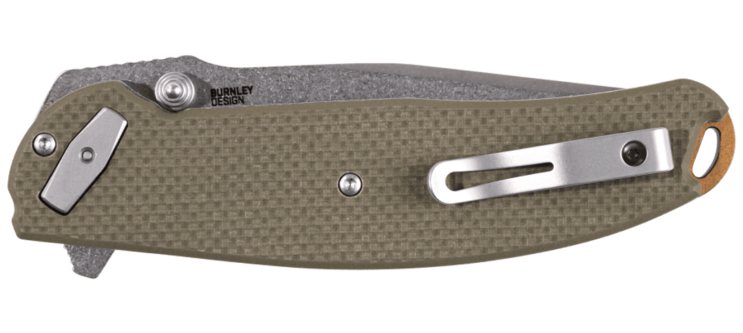 CRKT 2471 Butte Deadbolt Lock Assisted Flipper Knife 3.36" D2 Stonewashed G10 from NORTH RIVER OUTDOORS