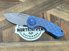 Curtiss F3 Compact Slicer Flipper PM-Mill Handles SW MagnaCut Blasted Ti Blue (USA) from NORTH RIVER OUTDOORS